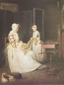 Jean Baptiste Simeon Chardin La Mere Laborieuse (The Diligent Mother) (mk05) Germany oil painting art